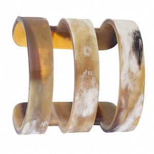 Boutons de manchette et bracelet en corne de buffle faits à la main de haute qualité, corne naturelle polie par un artisan, style animal, directement de BY HF CRAFTS - Product Image 2