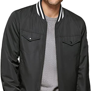 Nueva chaqueta universitaria personalizada de moda para hombres Bomber con cremallera de béisbol bordado personalizado con parches de chenilla - Product Image 5