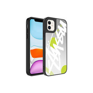 Funda de Silicona con Patrón de Espejo de Lujo para iPhone 11, 7Plus, 8Plus Plus, TPU Suave, Ranura para Tarjetas, Protección de Cámara, Cubierta Trasera Brillante - Product Image 1