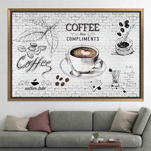 Elegant Printed Canvas: Coffee Lover's Personalized Housewarming Gift,GOLD <b>FRAMED</b> CANVAS - Product Image 1