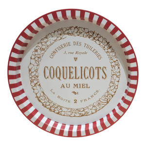 ถาดกลมโลหะ Coquelicots AU Miel คอลเลกชันขนาดเส้นผ่าศูนย์กลาง315มม. - Product Image 1