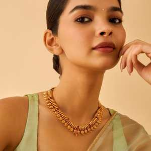 Wedding-Ready Silver Temple <b>Necklace</b>-177437 - Product Image 1