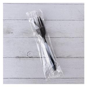 Cubiertos Desechables Negros de Peso Medio, Tenedores de Plástico de Polipropileno Envueltos Individualmente, 1000 Unidades por Caja, para Fiestas - Product Image 4