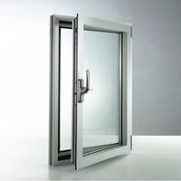 Beigeman, ventanas abatibles de aluminio de estilo moderno personalizadas, marco de aluminio a prueba de balas y huracanes, rotura térmica para uso doméstico