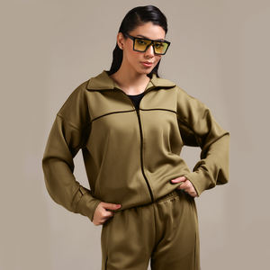Private Label Friendly Women <b>Zip</b> <b>Up</b> Yoga <b>Jacket</b> Lightweight Training Lounge Wear Athleisure Style Wholesale Ready - Product Image 2