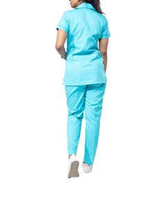 Low MOQ Unique High Quality Unisex <b>Nursing</b> Scrubs Jumpsuit Custom OEM Hospital Uniforms Pockets Knitted Breathable Comfortable - Product Image 4
