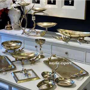 Elegant Modern Luxury Polished Eco-Friendly Dry Fruits & Soup Serving Bowl Stainless Steel Gold Lid Party <b>Dinnerware</b> - Product Image 3