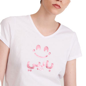 Camisetas cortas de impresión personalizada de gran venta, camisetas pesadas de alta calidad, camisetas en blanco de punto liso para mujer - Product Image 1