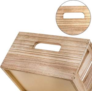 Set of 3 Wood Nesting <b>Crate</b> Rustic Decorative <b>Boxes</b> Storage <b>Crates</b> Wood Container - Product Image 3