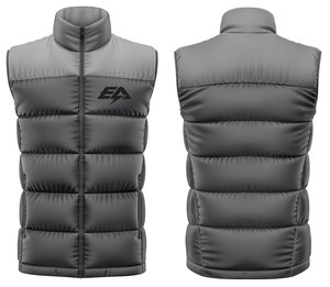 Gilet matelassé sans manches en polyester 100% de haute qualité pour hommes, veste matelassée lavable pour l'hiver avec fermeture à glissière - Product Image 1