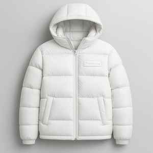 Chaquetas acolchadas personalizadas con LOGOTIPO | Chaquetas de invierno con capucha acolchadas cálidas OEM para Hombre | Prendas de abrigo impermeables a prueba de viento - Product Image 3