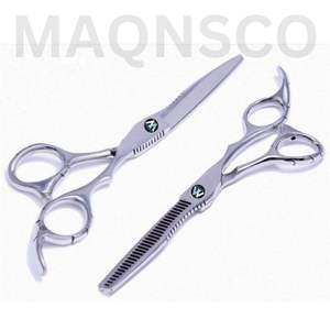 MAQNSCO-Tijeras profesionales de peluquero de acero inoxidable azul para corte de pelo y adelgazamiento, herramienta de belleza - Product Image 5