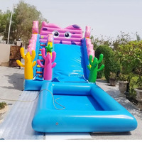 Toboggan gonflable sur mesure avec piscine, château gonflable, toboggan gonflable orange pour enfants