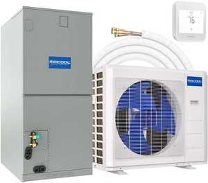 LISTO PARA ENVIAR: Sistema de Bomba de Calor Central Ductada de 2.5 Toneladas y 17 SEER2, Multiposición, con Kit de Tuberías Pre-Cargadas de 35 pies para Instalación DIY Incluido. - Product Image 1