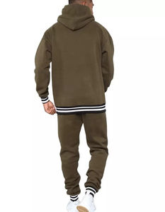 ชุดวอร์มลำลองสำหรับผู้ชายชุดวอร์มกางเกงทรงหลวมสีพื้น - Product Image 6