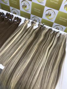 Extensions de cheveux humains vietnamiens Genius Remy Hair Weft 8" x 40" couleur piano, haute qualité, non traités, avec cuticules intactes, pour perruques frontales en mèches - Product Image 5