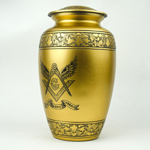 Tarro de urna de cremación masónica personalizada para cenizas humanas, urna para adultos, urna masculina o urna femenina, urna para cenizas, legado masónico - Product Image 2