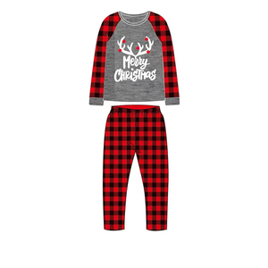 2025 ropa de casa para padres e hijos mujeres hombres chico bebé perro ropa de dormir Linda letra de dibujos animados impresa familia larga pijama de Navidad traje - Product Image 5
