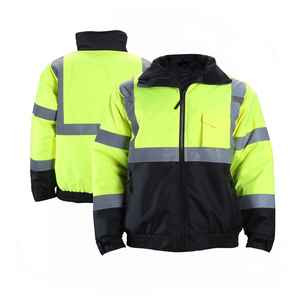 2024 Hi Vis Zipper 100% Poliéster Ropa DE TRABAJO personalizada Reflector DE SEGURIDAD Chaqueta de construcción Chaqueta DE SEGURIDAD reflectante multiusos - Product Image 3