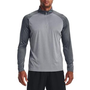 ที่กําหนดเองแห้งเร็วยิม 1/4 ตร trim zip เสื้อสวมหัวเสื้อยืดออกกําลังกายเสื้อกีฬาแขนยาวผู้ชาย jogging เสื้อสําหรับชาย - Product Image 5