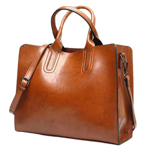 Nouveauté Sac fourre-tout en cuir personnalisé avec logo pour femmes Fabriqué en cuir PU véritable Sac fourre-tout à fermeture éclair et sac à main pour femmes - Product Image 2