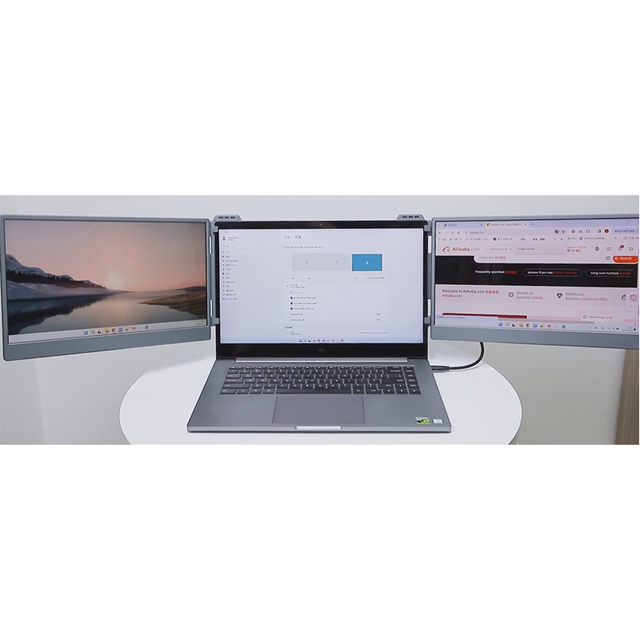 Best Quality Aluminium Alloy 14 Inch HDR Matte Dual Screen Triple Display Laptop Pc MacBoo k Extender LED Portable Monitor