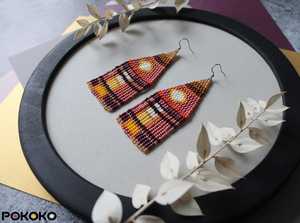 Pendientes de cuentas bohemias con flecos en cascada Andy de diseño turquesa, regalo de joyería único - Product Image 6