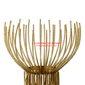Candelabro de Metal Dorado con Rama y Portavelas de Vidrio, Decoración Navideña para el Hogar, Vajilla, Soporte para Velas para Iluminación - Product Image 2