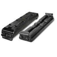 Piezas de Maquinaria de Construcción, Almohadilla de Goma Natural para Orugas, Negra, 15 mm de Grosor, Cuadrada, Resistencia a la Tracción de 20 Mpa, 30% de Compresión