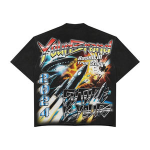 เสื้อยืดผ้าฝ้ายพิมพ์ลายกราฟิกสำหรับการสั่งซื้อจำนวนมากเสื้อยืดออกแบบได้ตามที่ต้องการ - Product Image 5