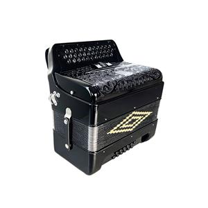 Top Quality Seasounds Professional 34 boutons 12 basses JB3412C Accordéon brillant à 3 registres avec grille noire et boutons - Product Image 2