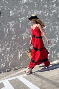 Best Offers Women's Trendy Loose Solid Eco-Friendly High Waist Spaghetti Strap Jumpsuit 100% Cotton Vintage Design Spring - Product Image 3