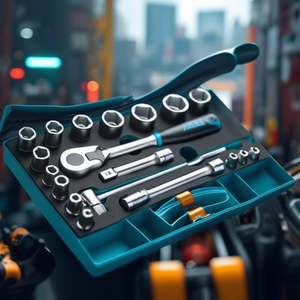 Hazet 17-Piece Set of <b>Ratchet</b> and Hexagonal Square <b>Sockets</b> 1/2'' with Traction Profile - Product Image 3