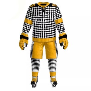 Ropa de hockey sobre hielo transpirable ecológica para jóvenes, pantalones cortos estampados de nuevo diseño, camisetas de manga larga, uniformes para jugadores de hockey sobre hielo - Product Image 3