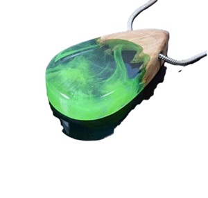 Deluxe Style <b>Fashion</b> Wood Resin Pendant Necklace Customization logo and Customization Design Available - Product Image 1