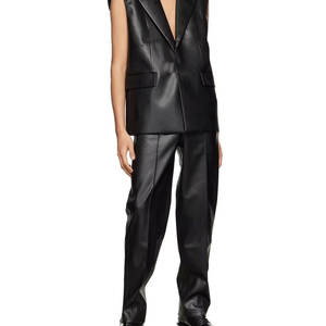 กางเกงหนังผู้ชายซักได้สำหรับผู้ชายกางเกงหนังมีโลโก้ของคุณเองดีไซน์ล่าสุด - Product Image 3