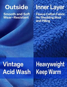 เสื้อมีฮู้ดผ้าฝ้ายสีทึบแนวย้อนยุคสี100% - Product Image 4