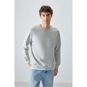 เสื้อสเวตเชิ้ตผู้ชายแบบพื้นฐาน ผ้าฝ้าย 100% เนื้อสัมผัสแบบสโตน นุ่มสบาย ทรงมาตรฐาน-88363 - Product Image 6