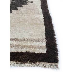 Zuri Beige <b>Brown</b> Hand Knotted <b>Wool</b> Rugs Geometric Abstract Living Carpet for Home for Entryway Hallway Rectangle Puzzle Design - Product Image 4