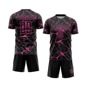 Fournisseur en gros d'uniformes de football personnalisés par sublimation, directement de l'usine, 100% polyester, manches courtes, personnalisation de la marque, support à l'exportation - Product Image 2