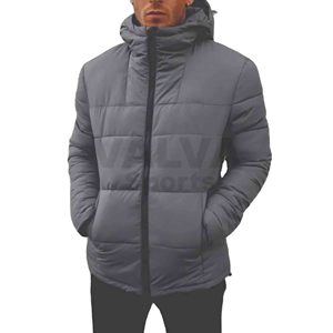 Chaquetas de hombre de burbuja de invierno personalizadas de alta calidad al por mayor diseño de estilo de invierno de lona a prueba de viento de alta calidad - Product Image 2