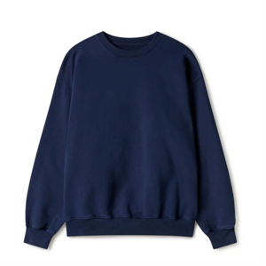 Sweat-shirts basiques pour hommes en gros, col rond, coton, épaules tombantes, streetwear, unisexe, sweat-shirts à col rond surdimensionnés - Product Image 2