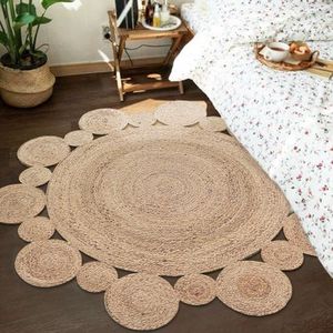 Articles de maison Artisanat TH1709 Tapis de paille en jacinthe d'eau tissés à la main Couleur personnalisée Conception lavable durable pour des intérieurs spacieux - Product Image 6