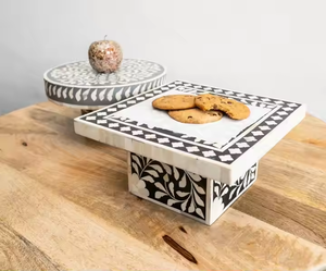 ARTISAN <b>CRAFT</b> Customized Round Light Blue Bone Inlay Eco-Friendly High Quality Wedding Cake Stand for Home Kitchen Use - Product Image 6