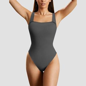 Combinaison de yoga côtelée pour femmes sans coutures avec logo personnalisé - Product Image 6