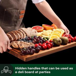 Tabla de cortar Rectangular grande hecha a mano, tabla de cortar personalizada de calidad duradera para Camping, hoteles, plato de servicio y Tra - Product Image 4