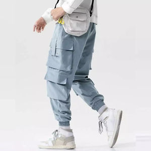 OEM/ODM Service Custom logo Casual <b>Men</b> Flared <b>Jogger</b> Track Pants Patchwork Elastic Waistband <b>Mens</b> Stacked Sweatpants - Product Image 2
