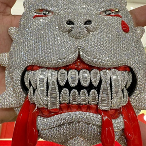 จี้เพชรฮิปฮอปแบบกำหนดเองทรงกลม, จี้เพชรฮิปฮอปขนาด 20x30 มม. จี้เพชรฮิปฮอปแบบกำหนดเอง เครื่องประดับโมอิสซาไนต์ - Product Image 1