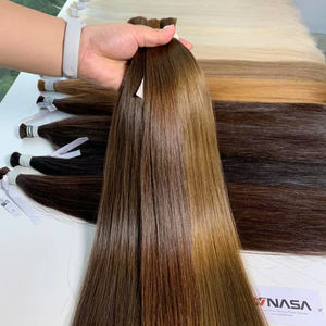 Precio de fábrica Extensiones de cabello humano virgen vietnamita a granel 18 pulgadas Recto natural 100g Doble dibujado Sin colores - Product Image 6