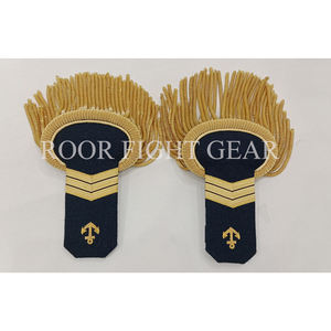 Épaulettes de luxe brodées sur mesure en dentelle avec fermeture auto-agrippante pour uniforme extérieur, service OEM, couleur personnalisée, haute qualité - Product Image 2